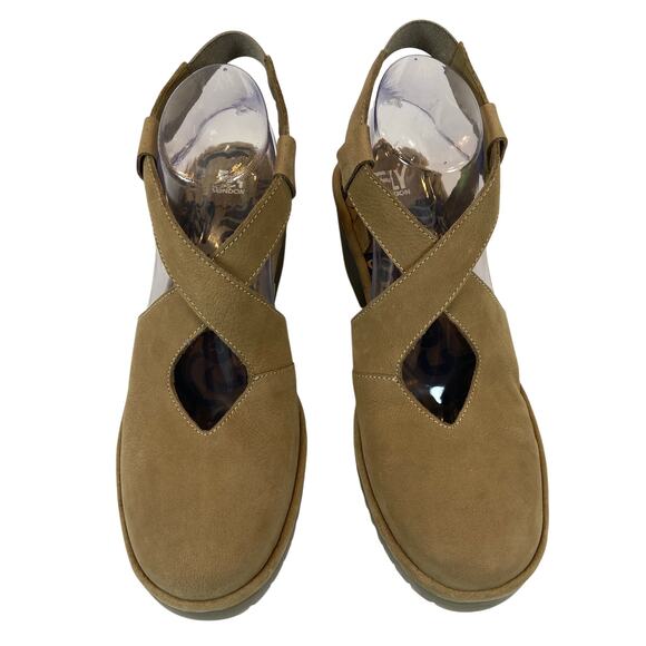 Fly London Wage Tan Leather Strap Heels Shoes Wage368fly Women's Size 41 / US10 - Picture 3 of 8